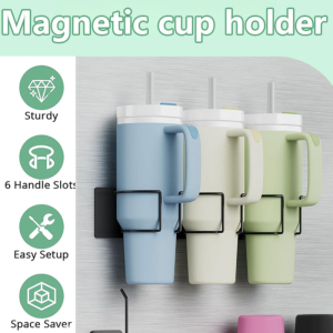 Magnetic Cup Holder No Drilling Required Magnetic Organizer Refrigerator Magnetic Cup Holder