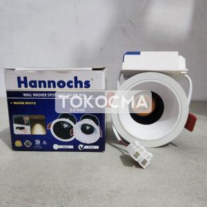 Hannochs Lampu Downlight Spotlight LED Wall Washer Black White 7W IBR Bulat Cahaya Putih Kuning