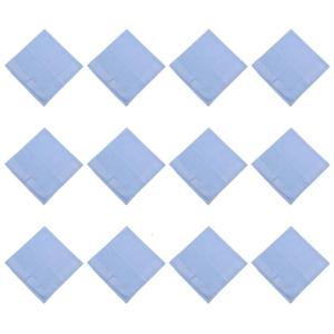 Cotton Handkerchiefs for Adult Men Pocket Square Handkerchief Multiuse High Absorbent Sweat Wiping Towel Kerchiefs 12PCS