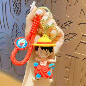 Gantungan Kunci Luffy One Piece 3D Karakter Kartun Ace Zoro Law Keychain