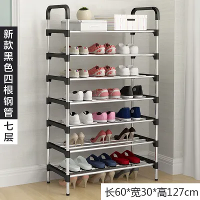 【TITAN Steel Shoe Rack】Stainless Steel/ PP / 4 Tier / 5 Tier / 6 Tier / Easy Assemble / Rainbow (SG)