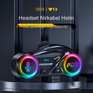 Y13 Headset Bluetooth Helm Versi Bluetooth 5.4 Headset FM Radio IPX6 Waterproof ( Tahan Air )