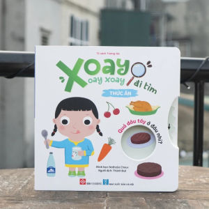 Sách Chuyển động Xoay xoay xoay đi tìm Thức ăn Màu sắc Động vật - Tủ sách tương tác cho trẻ 0 - 6 tuổi - Đinh Tị