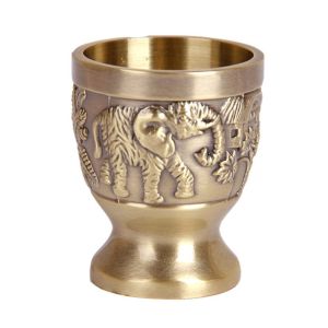 GUHEHARD Water Cups Bronze Wine Cup Wine Divider Chalice Tea Cup Retro Carving Elephants Wine Cup Champagne