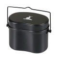 CAPTAIN STAG UH-4118/19 MESSTIN Lunch Box Portable Lightweight Military Style Outdoor Camping Cookware Tableware Anodized Aluminum Iron Material. 