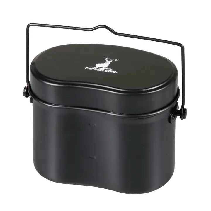 CAPTAIN%20STAG%20UH-4118/19%20MESSTIN%20Lunch%20Box%20Portable%20Lightweight%20Military%20Style%20Outdoor%20Camping%20Cookware%20Tableware%20Anodized%20Aluminum%20Iron%20Material%20-%20Image%208