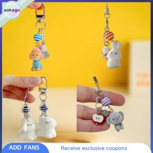 Aokago Cute And Fluffy Little Animal Keychain Girlish Little Yellow Duck Koala Rabbit Mobile Phone Pendant Or Bag Pendant