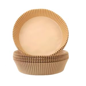 100pcs Persegi/Bulat Kertas Alas Air Fryer / Air Fryer Parchment Paper