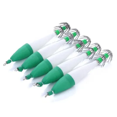 5 Cái Móc Gắn Mồi Câu Cá Mực Phát Sáng Jig Mồi Cứng Dạ Quang Đồ Câu Cá Mồi Giả Nhân Tạo Mồi Dạ Quang