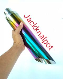Knalpot mobil bambu runcing stainles warna rainbow termurah