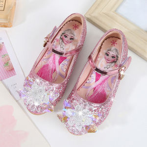 Terbaru Frozen Angel Girls Pesta Pernikahan Sepatu Hak Tinggi + Kotak Sepatu MEWAH INDAH sepatu anak perempuan