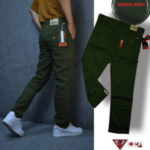 AKAJE Celana Chino Panjang SELVEDGE Regular Fit Bahan Katun Premium Streetch Melar Elastis Casual