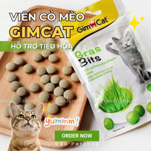 Viên cỏ Gimcat Grasbits hổ trợ tiêu hóa cho mèo (Lẻ)