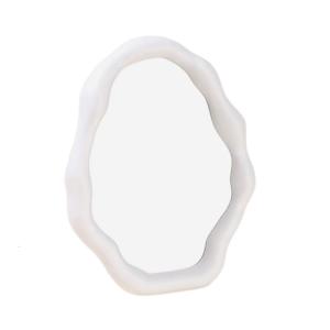 Irregular Cloud Shape Vanity Mirror for Desk and Tabletop with Adjustable Brackets Wall Hanging Makeup Mirror Decoration