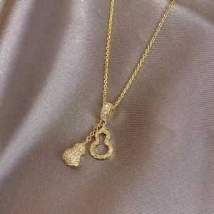 [ COD ] Kalung Rantai Gold Juntai Wanita Motif Geometris Style Korea