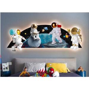 Tranh Treo Tường Phi Hành Gia Có Đèn Led Hiện Đại Decor Trang Trí Treo Tường Treo Phòng Ngủ Phòng Gaming