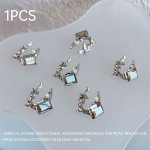 1ชิ้นการอุปกรณ์ตกแต่งเล็บเล็บเพชรรูปสี่เหลี่ยมจัตุรัสสะดวกสบายทันสมัยทำเล็บมือและมีนวัตกรรมเพชรNail Art Accessories