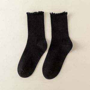 Tất Vớ Bắp Chân Nhúng Bèo Kiểu Hàn Màu Trơn Hottrend RQN2461 - REQUANE