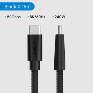 Hagibis USB C to USB C Cable USB 4 Full Function Cable 80Gbps 240W Fast Charging 8K Video Cord For Thunderbolt 5 iPhone 17 Pro