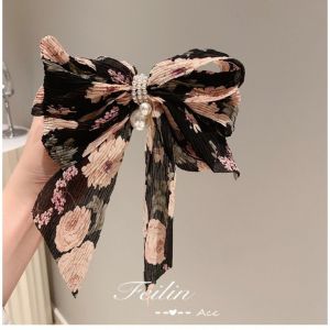 Kẹp tóc nơ lớn bản to sau đầu hình hoa Hàn Quốc kẹp tóc nơ xinh tiểu thư cho nữ dễ thương