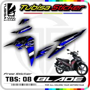 Sticker Striping Variasi Blade 125 - Stiker Striping Motor Blade 125 Desain Racing. TBS.08