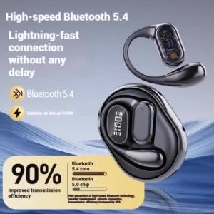 5.4 Earphones with Mic OWS Sports Headphones IPX5 Soft Lightweight Earhook Headset