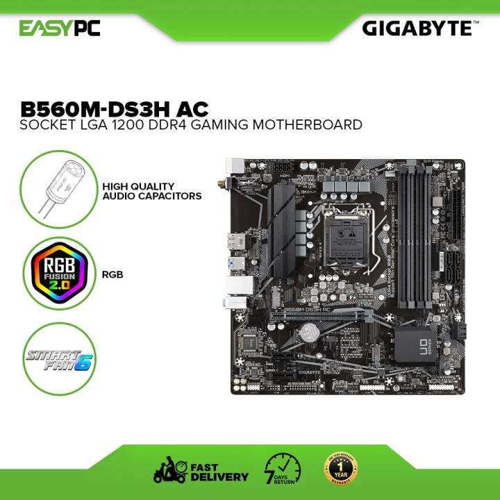 GIGABYTE B560M DS3H AC (LGA 1200/ Intel/ B560/ Micro-ATX/Dual M.2