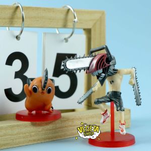 Mô hình Chainsaw Man - Set mô hình nhân vật Denji Pochita Quỷ cưa máy - Kích thước Denji Cao 8cm - Pochita cao 48cm