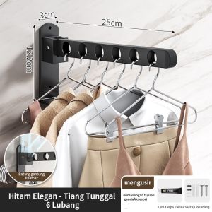 HOMIX Gantungan Dinding Baju Lipat Minimalist Magic Hanger Tempel Gantung