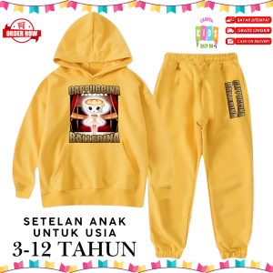 Setelan Baju Hoodie Anak Anomali Cappuccina Ballerina 3-12 Tahun