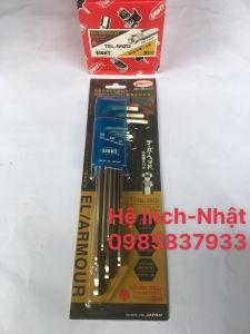[Freeship+quà tặng 19k] Bộ lục giác hệ inch 9 chiếc đầu bi 1/16-3/8 TEL-S9ZD Eight Nhật tại Máy NTT vặn ốc chìm dễ dàng tuổi thọ cao