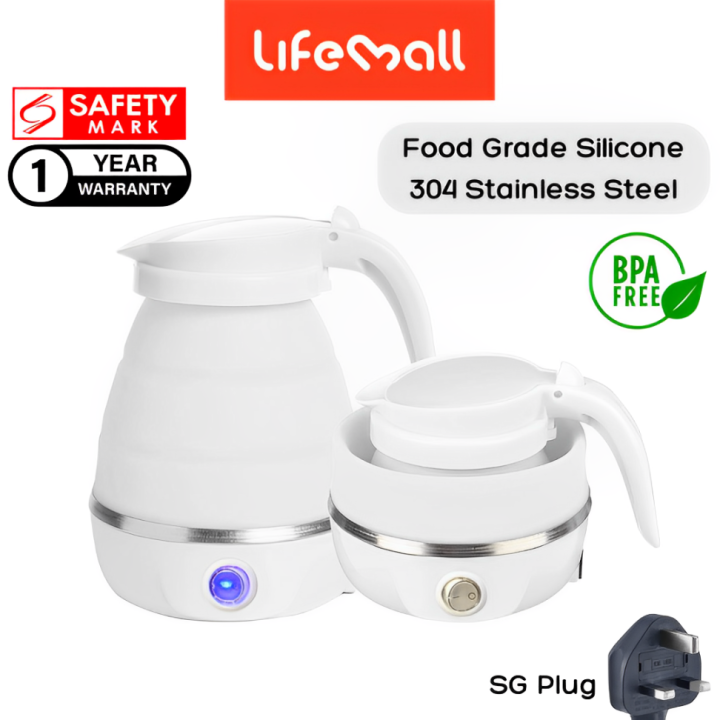 LifeMall Chirpy 600ml Foldable Electric Kettle Travel Kettle Travel