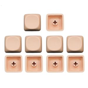 10Keys PBT Keycap MOA Profile 1U Not Engraving Blank Key Cover Unique Character Key Button for Mechanical Keyboards