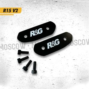 MIRROR BLANGKING COVER TUTUP SPION R&G MOTOR  R15V2 /R15V3 / R15V4 / R25 NEW /R25 OLD set 2PCS free BAUT dan STIKER  COVER TUTUP SPION MOTOR  R15V2 /R15V3 / R15V4 / R25 NEW /R25 OLD bahan ACRYLIC TEBAL 3MM PLUG N PLAY (PNP)
