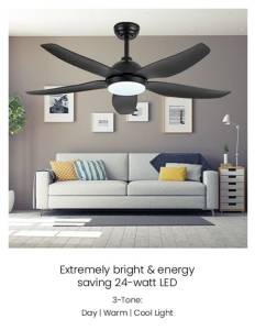 Fanco Galaxy 5 DC Motor Ceiling Fan with 3 Tone LED Light & Remote Control