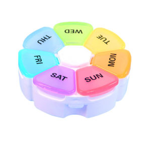 7+1=8 Days Pill Dispenser Container Travel Organizer Portable Medicine Organiser Tablet Holder Pill Case Pill Box