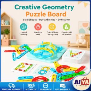 Montessori Toys for 3-5 Year Old Kids and Toddlers Mathematical Education Toy To Create Figures and Geometric Shapes for Kids
