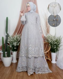 DISKON Gamis tingkat busui murah kartika 2/ gamis Busui tingkat 2 susun/ gamis brukat wanita terbaru/gamis mewah kondangan/ gamis rampel/ gamis wanita muslimah / Gamis Busui resleting depan/ gamis brukat busui