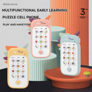 Multifunctional Bite Toy Kids Toddler Phone Music Toys Baby early education Chinese music simulation mobile phone toys Baby Kids Phone Learning Educational Lullaby Toy Sound Toys for Boys Drop-resistant