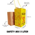 Safety Box Medis 5 Liter Free Inner + Tali Biohazard Limbah Infeksius. 