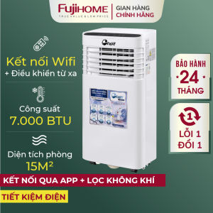 Điều hoà di động 9000BTU FUJIHOME dùng cho phòng 20m2 máy lạnh đứng di động mini có điều khiển từ xa không cần lắp đặt sử dụng app hút ẩm