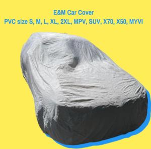 [Free Gift Bag] Car Cover PVC Car Body Cover Local Ready Stock | Waterproof Anti-UV Durable |Adjustable Buckle & Elastic Sewing Cover | Outdoor Indoor Best Quality Vehicle Cover S M L XL 2XL Proton X70 X50 & Perodua Myvi size| Made in Malaysia|