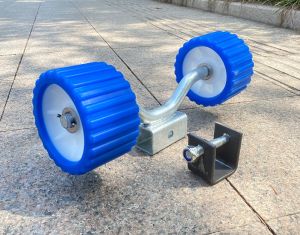 Marine trailer roller (with bracket L-plate U-bolt)