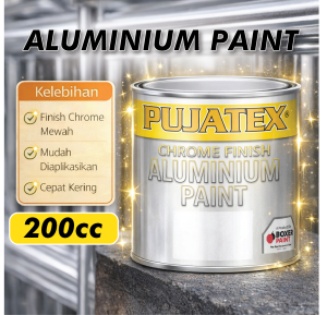 (200cc) PUJATEX Aluminium Finish Cat Sintetis Silver Chrome Aluminium