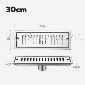 MAYA ตะแกรงน้ำทิ้งยาว ตะแกรงกันกลิ่น กันแมลง ชุปสแตนเลส รุ่นยาว ระบายเร็วกว่าเดิม 20cm 30cm 40cm floor drain