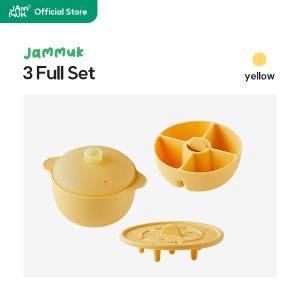 [Malang Honey] JAMMUK Baby Food Silicone Multi Steamer with Lid (Tray Set/Topping Divider Set) Used for microwave oven/steamer/rice cooker
