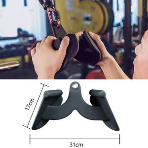 อุปกรณ์เสริมสำหรับฟิตเนสมือจับแบบดึงลงสูงทนทานกันลื่น Pulley Cable Machine Pull Back Handle Seated Lat Pull Down Rowing Machine Attachment Back Muscle Exercise Bar For Gym