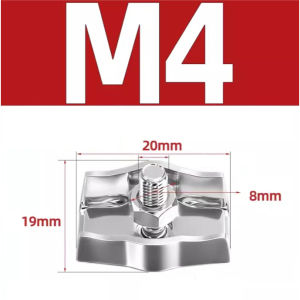 10pcs Klem Kawat Sling Klem Seling 2-3mm Pengait Kawat Seling Stainless Crimp Ferrule M4 Wire Rope Clip Ss 304 Crimp Ferrule