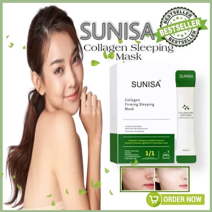 ORIGINAL 20pcs in 1 box Sunisa Collagen Firming Sleeping Mask Hydrating Moisturizing Whitening