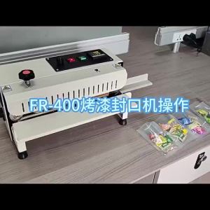 Continuous Band Sealer Fully Automatic Film Sealing Machine for Plastic Aluminum Foil & Tea Bags